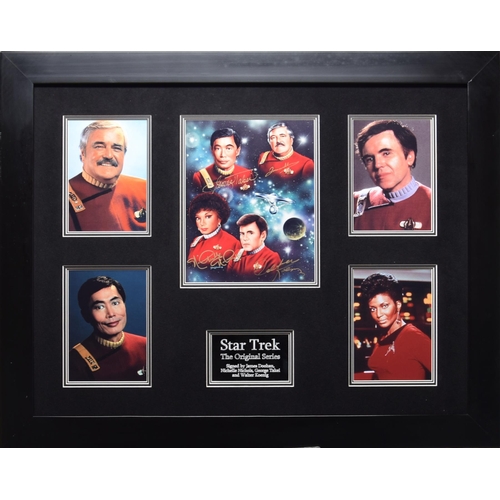 168 - STAR TREK framed original signature presentation