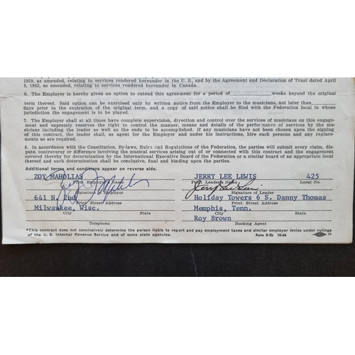 208 - Gerry Lee Lewis Original Signed Contract