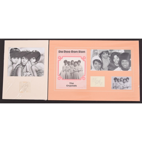 209 - THE CRYSTALS & THE SUPREMES original signature presentation