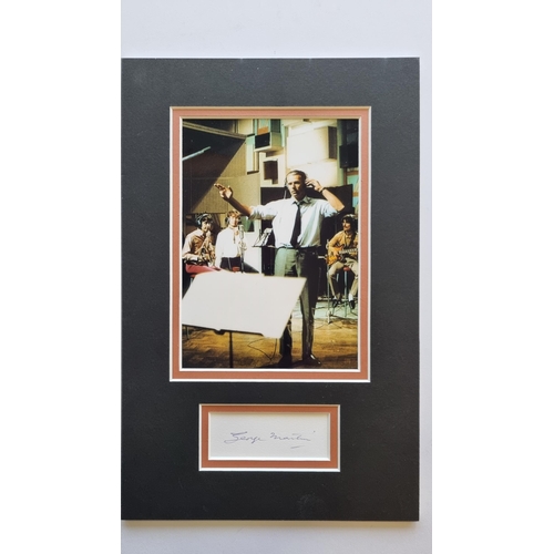 346 - George Martin Mounted Presentation with Original Signature