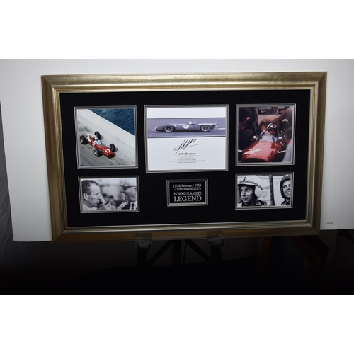 395 - JOHN SURTEES original signature presentation.