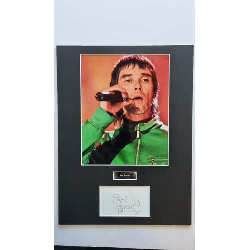 109 - Ian Brown Mounted Presentation with Original Signature