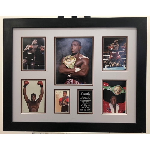 122 - FRANK BRUNO framed original signature presentation