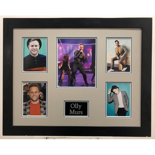 308 - OLLY MURS framed original signature presentation