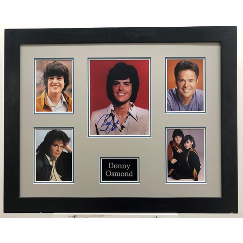 318 - DONNY OSMOND framed original signature presentation