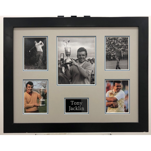 335 - TONY JACKLIN framed original signature presentation.