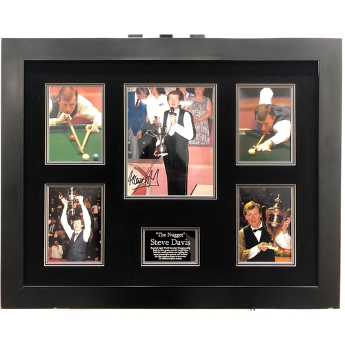 381 - STEVE DAVIS framed original signature presentation.