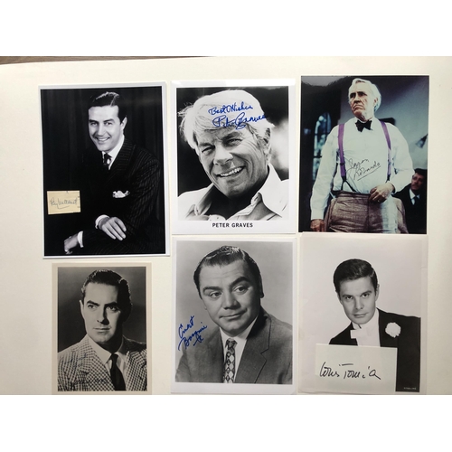 418 - HOLLYWOOD MEN; Tyrone Power, Peter Graves, Ernest Borgnine, Jason Robards, Louis Jourdan & Roy Milla... 