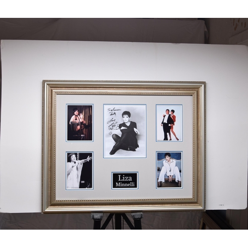 421 - LIZA MINNELLI framed original signature presentation