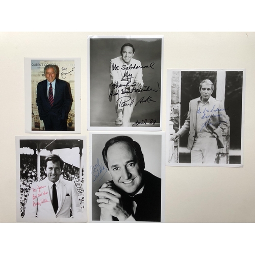 422 - CROONERS; Tony Bennett, Andy Williams, Perry Como, Neil Sedaka & Paul Anka signed photos.