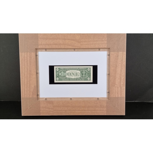 13 - Banksy Framed Stencilled Dollar Bill (Double sided)