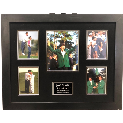 171 - JOSE MARIA OLAZABAL framed original signature presentation.