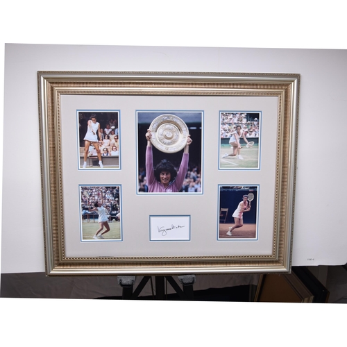 197 - VIRGINIA WADE framed original signature presentation