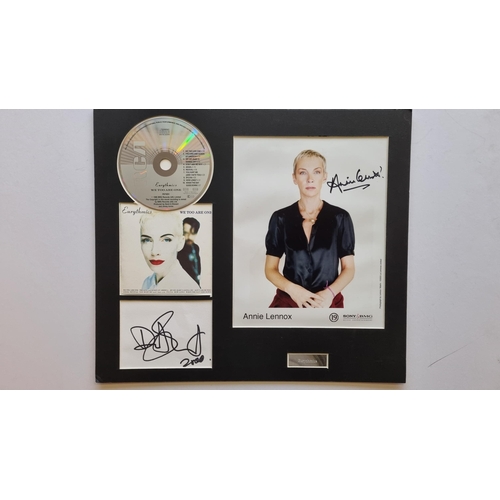 198 - Eurythmics CD Presentation with Annie Lennox & Dave Stewart Signatures