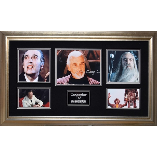 201 - CHRISTOPHER LEE original signature presentation.