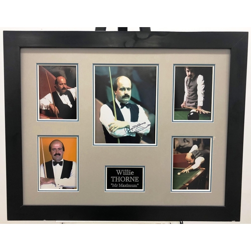 252 - WILLIE THORNE framed original signature presentation.