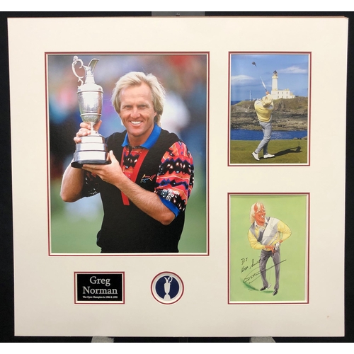 277 - GREG NORMAN original signed presentation