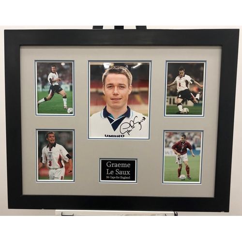 304 - GRAEME LE SAUX framed original signature presentation.