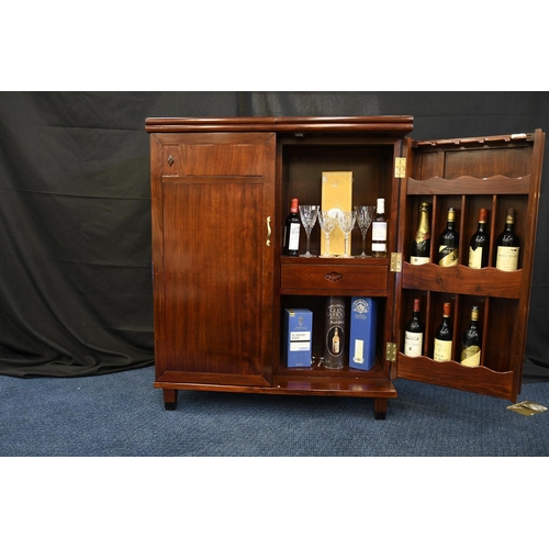 143 - Rosewood Hand Made Bar Cabinet