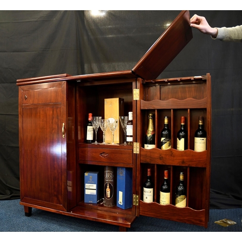 143 - Rosewood Hand Made Bar Cabinet