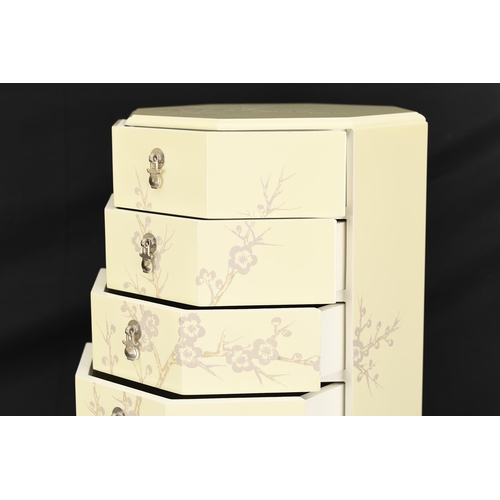 145 - Stunning Hand Painted 8 Drawer Pedestal