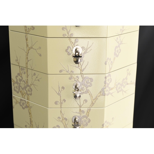 145 - Stunning Hand Painted 8 Drawer Pedestal