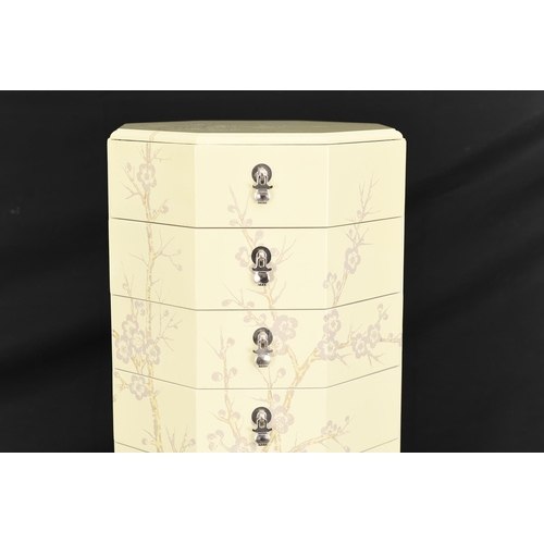 145 - Stunning Hand Painted 8 Drawer Pedestal