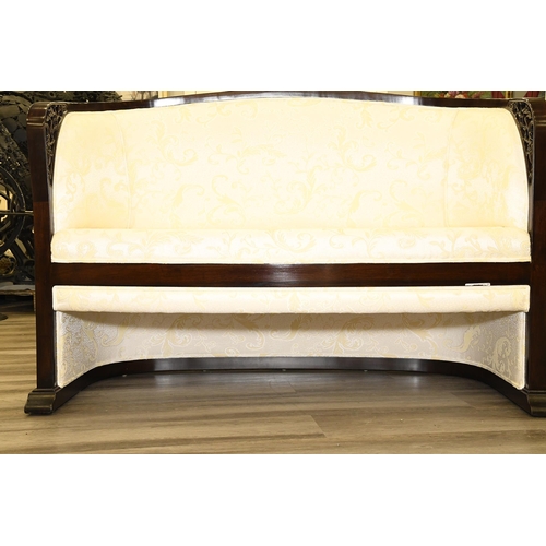 146 - Handmade Solid Rosewood Upholstered Sofa