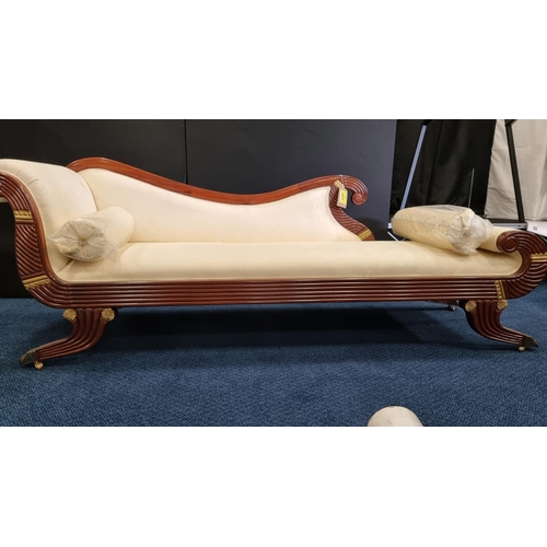 152 - Chaise Longue with Solid Rosewood Frame