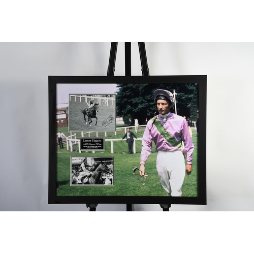 156 - Lester Piggott Framed Memorabilia