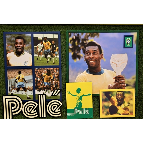 167 - Pele Unique Framed Presentation with Original Signature