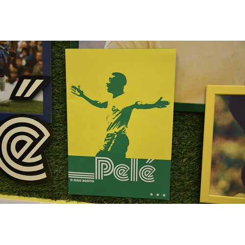 167 - Pele Unique Framed Presentation with Original Signature