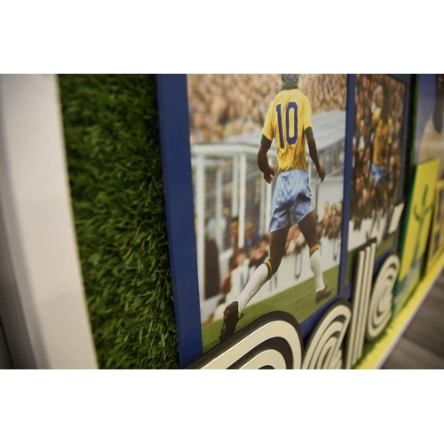 167 - Pele Unique Framed Presentation with Original Signature