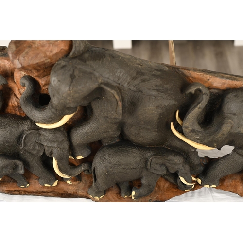 188 - Stunning Large Elephant Wood Carving