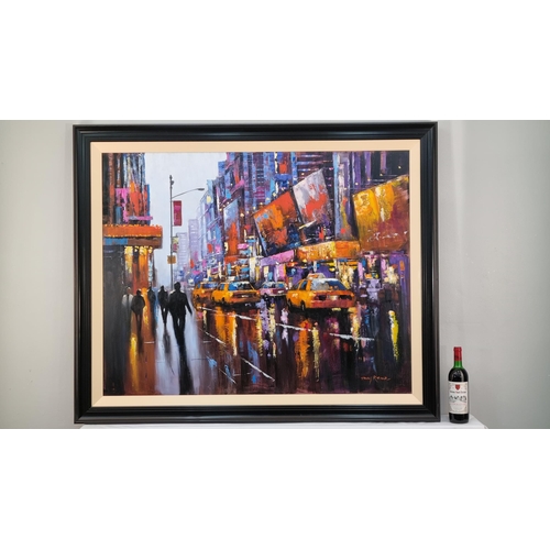 2 - Very Large Original Oil Painting of New York by Tony Rome