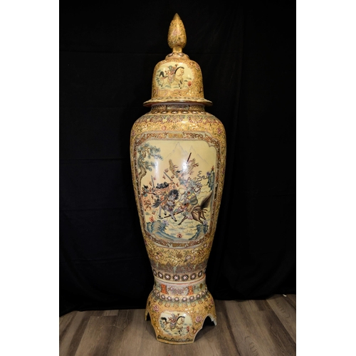 204 - Amazing 6ft Porcelain Hand Made Temple Jar