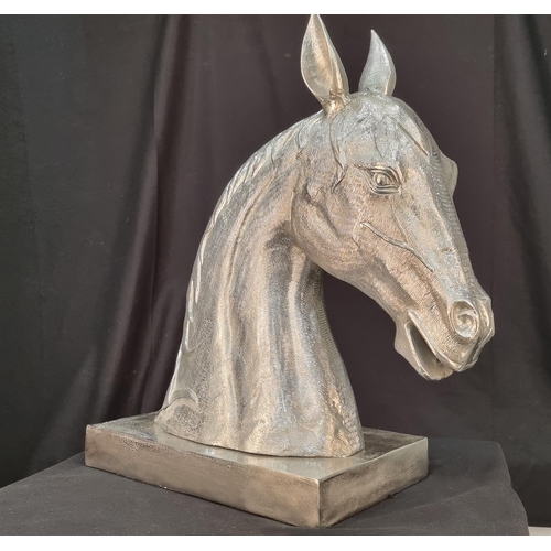 215 - Metal Horses Head Sculpture