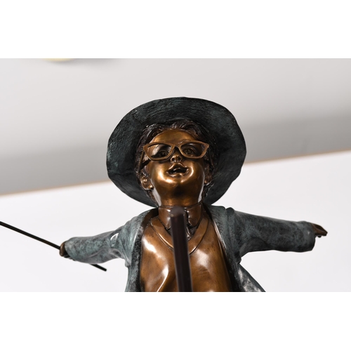 219 - Large 4ft Bronze Wizard Figure