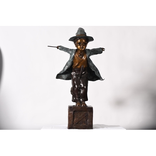 219 - Large 4ft Bronze Wizard Figure