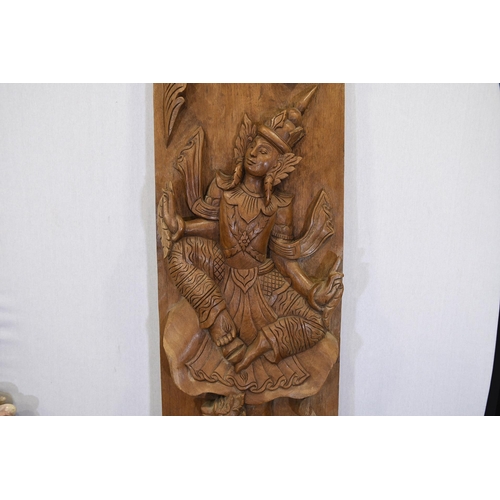 227 - 6ft Teakwood Hand Carved panel