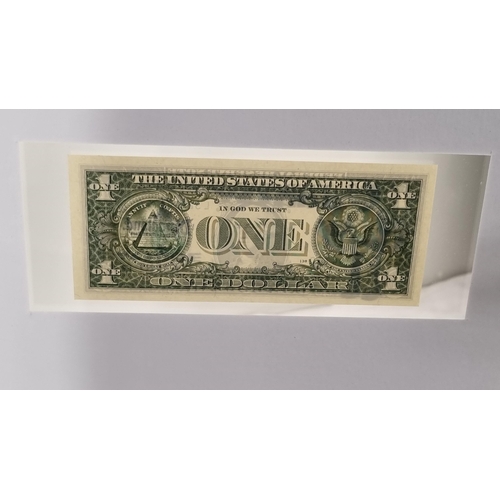 31 - Banksy (after) Framed Stencilled Dollar Bill (Double sided)