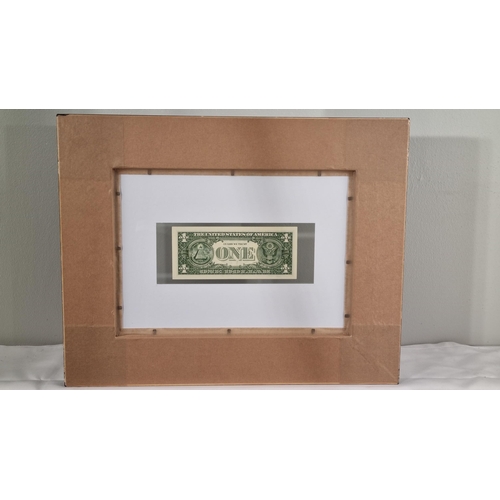 31 - Banksy (after) Framed Stencilled Dollar Bill (Double sided)