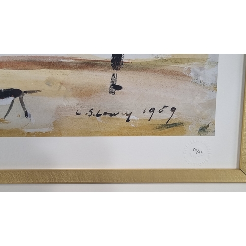 Quadro Su Tela L.S. Lowry Yachts | Stampa Artistica 45x30 Cm | Decorazione Parete Casa