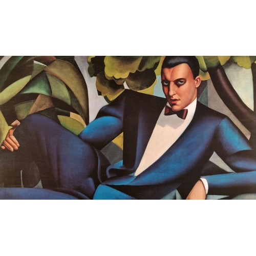 160 - Very Large Hand Embellished Canvas (Tamara De Lempicka)