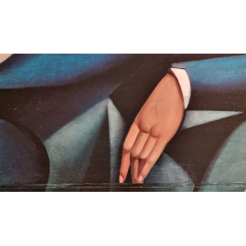 160 - Very Large Hand Embellished Canvas (Tamara De Lempicka)