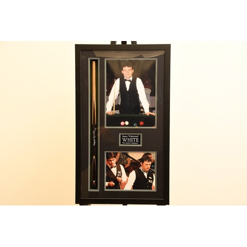 10 - Framed Cue Signed by Jimmy White