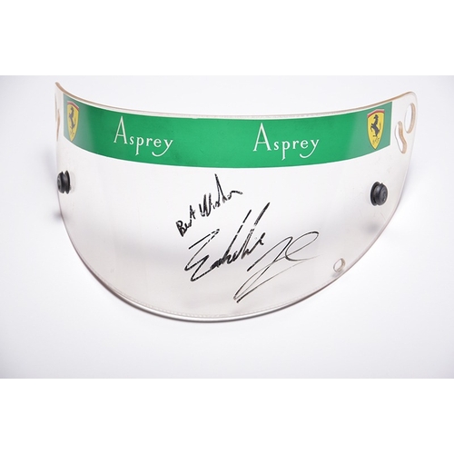 11 - Eddie Irvine signed helmet visor