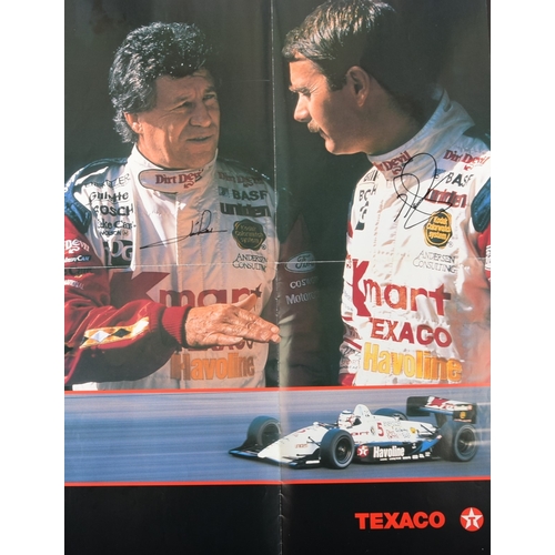 130 - Nigel Mansell & Mario Andretti original signatures