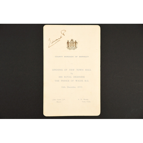 6 - Edward, Prince of Wales  (1894 - 1972) Original Signature on 