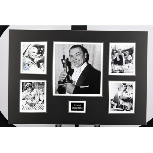 81 - Ernest Borgnine Unique Signed Photo Presentation